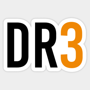 Daniel Ricciardo 3 - Driver Initials and Number Sticker